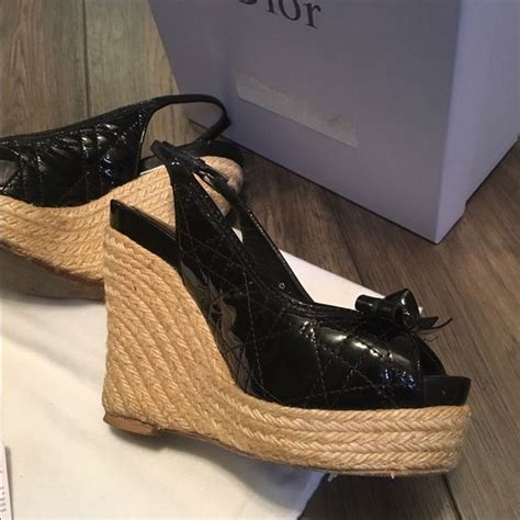 dior shoes 10k|Dior platform wedge shoes.